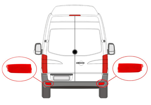 Set catadioptre arriere - arriere, g+d
